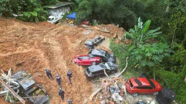 馬來西亞露營區山崩